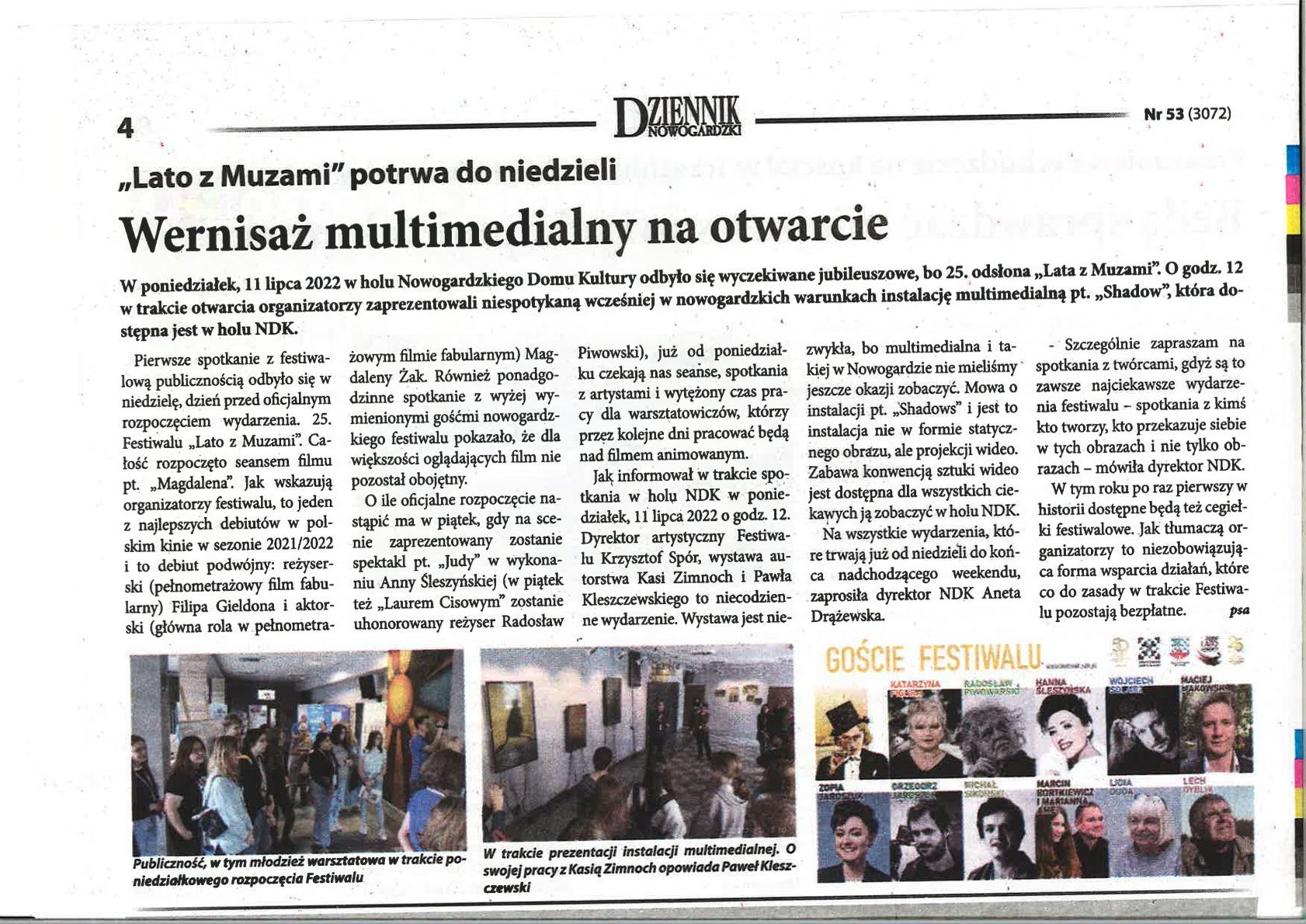 Dziennik Nowogardzki - Wernisaż multimedialny na otwarcie